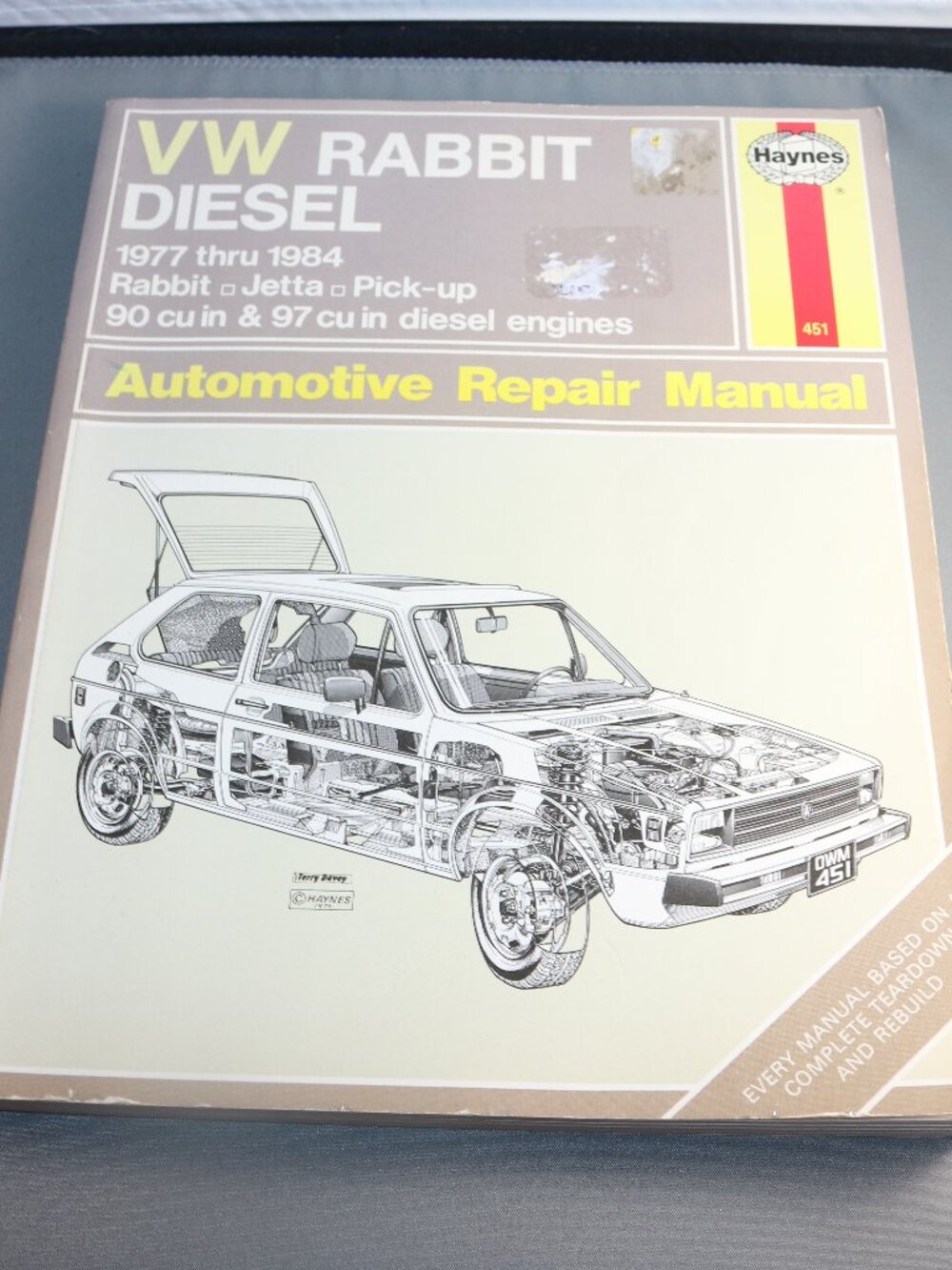 Haynes repair manual for '77 to '84 VW Rabbit Jetta Pickup Diesel 90 & 97